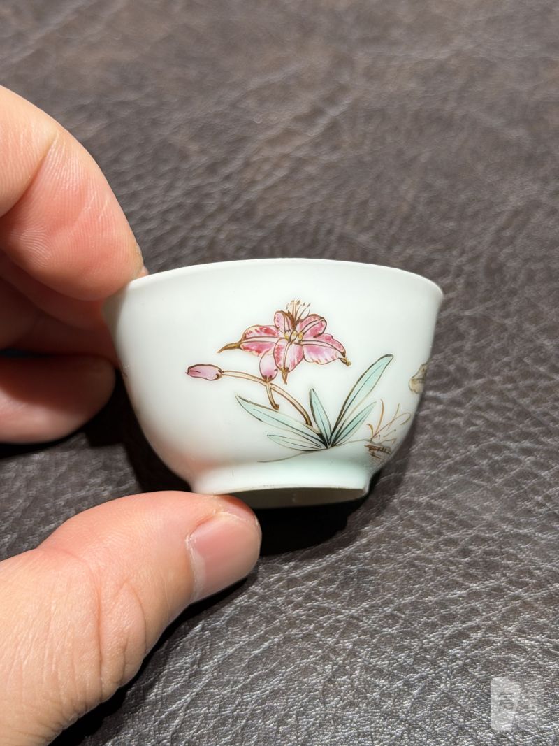 清乾隆 粉彩花鸟纹茶具一套25件 - 图118